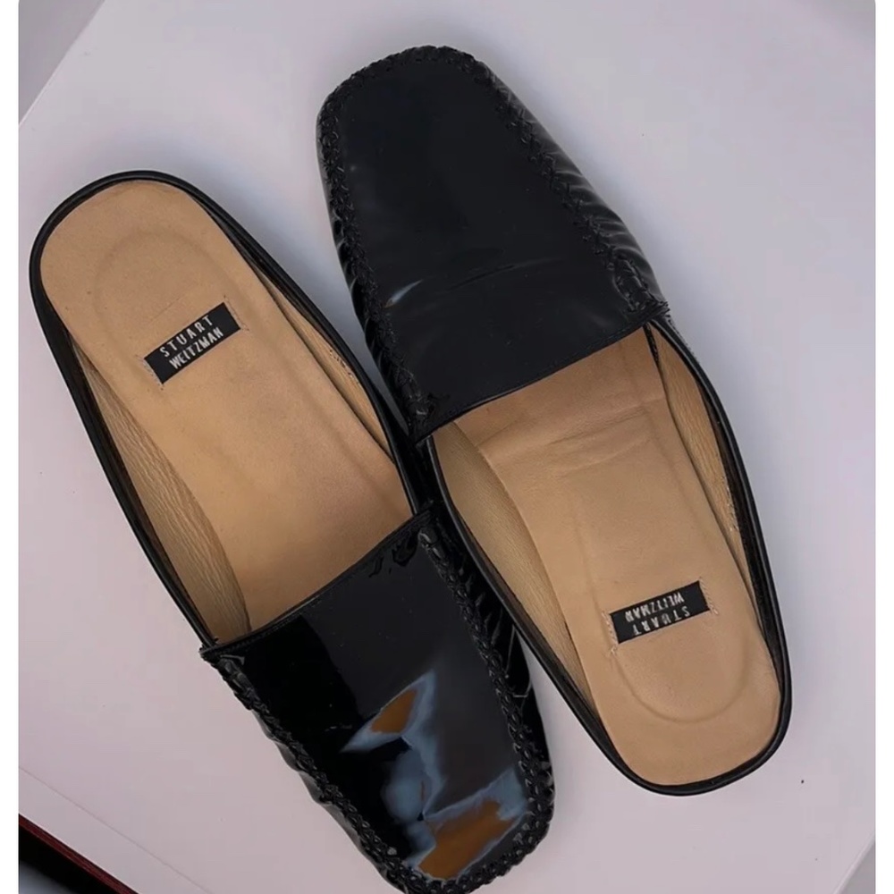 Stuart Weitzman Ultra Shine Black Loafers Slip on Shoes Size 8 (38.5)